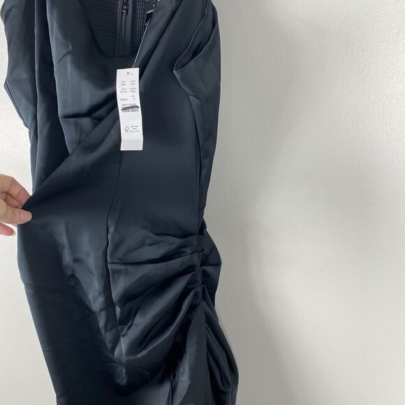 J Crew Black Maxi Slip Dress Sz 14 Large Formal Party Gala Sexy Siren NWT - Picture 6 of 9